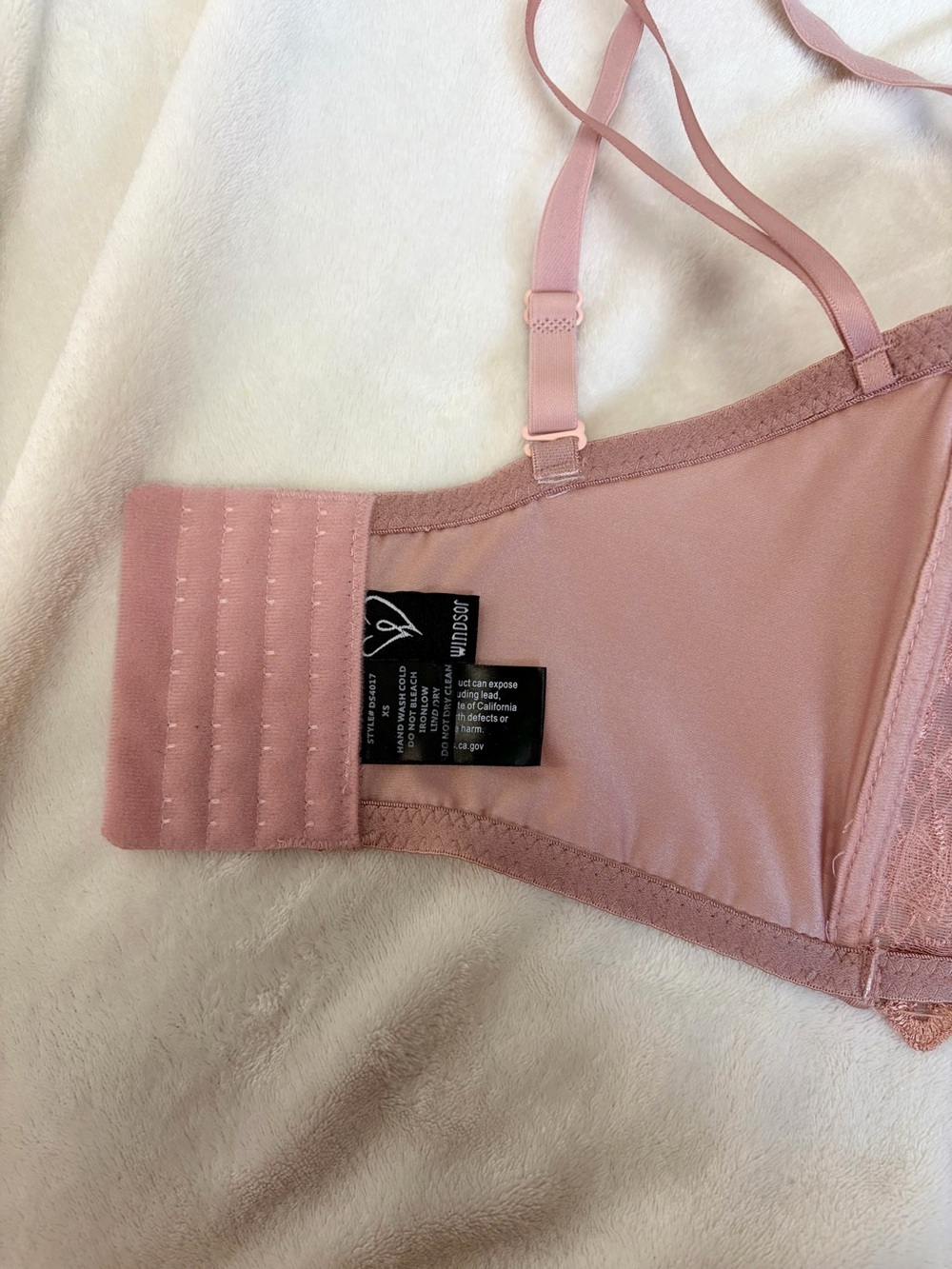 Windsor Jeweled Bustier Corset Bralette in Dusty Rose - Picture 4 of 5